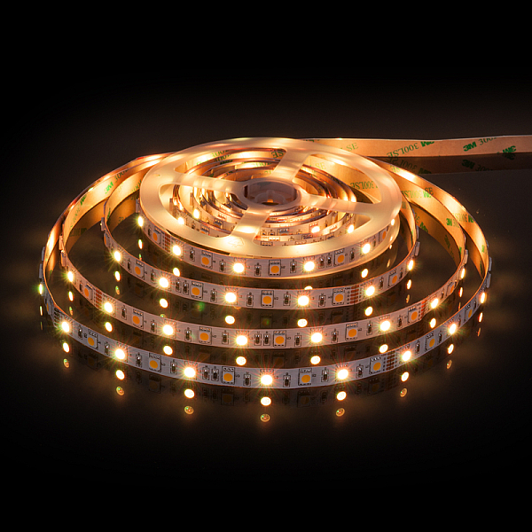 Светодиодная лента Elektrostandard 24V 14,4W 60Led 5050+5050 IP20 MIX RGB/теплый белый, 5м 4690389172250