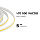 Светодиодная лента Apeyron 24В, 10 Вт/м, 700 лм/м, 3000К, COB, 528 д/м, CRI90+, Free Cut, IP20, 5м 00-397