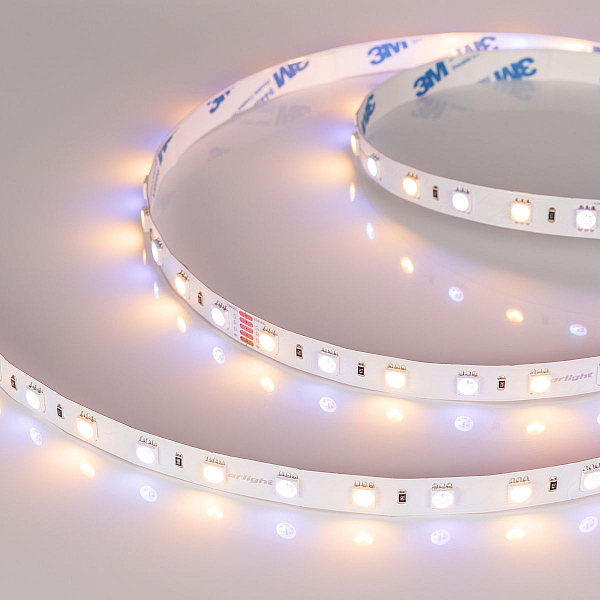 Светодиодная лента Arlight RT-B60-10mm 24V RGBW-Warm (14.4 W/m, IP20, 5m) (Открытый) 018327(3)