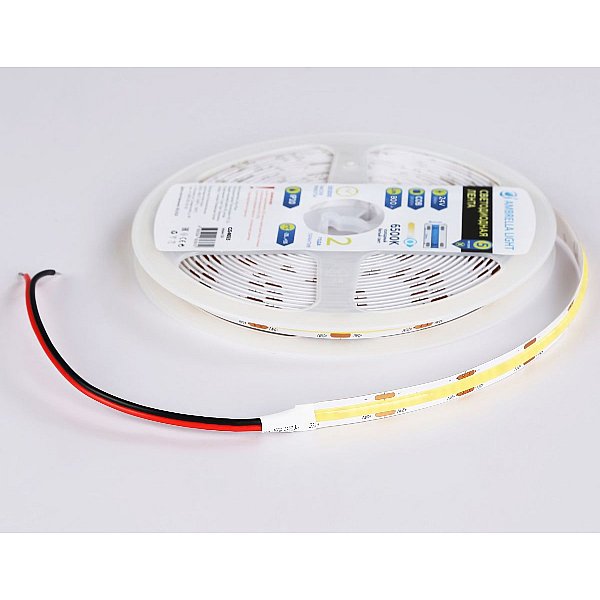 Светодиодная лента Ambrella Light 10W/m 320LED/m COB холодный белый 5M GS4653