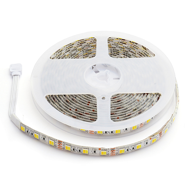 Светодиодная лента Apeyron 12В СТ 14,4Вт/м smd5050 60д/м IP65 700Лм/м 5м 3000К+6500К 00-117