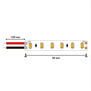 Светодиодная лента Favourite 24В SMD2835 9,6Вт/м 3000K 5м IP20 2001-31020