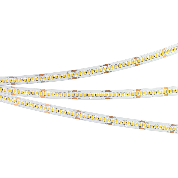 Светодиодная лента Arlight RT-A240-10mm 24V Warm3000 (22 W/m, IP20, 5m) (высок.эфф.150 лм/Вт) 038745(1)