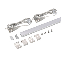 Набор для светодиодной подсветки Arlight ARL-KIT-SLIM-FC 24V Warm3000 (14 W/m, IP20, 2m) (Алюминий+пластик) 053439