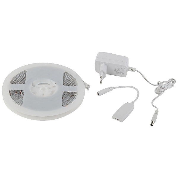 Светодиодная влагозащищенная лента ЭРА 7,2W/m 30LED/m 5050SMD RGB 5M 5050-30-RGB-IP65-Wifi-5m (12V) Б0043446