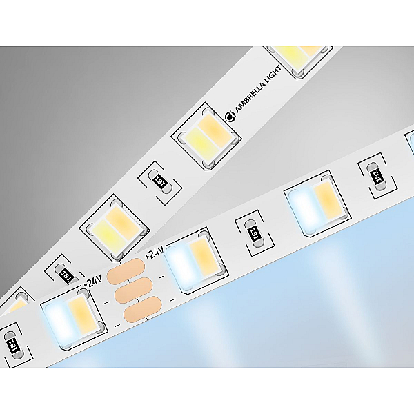 Светодиодная лента Ambrella Light 14W/m 60LED/m 5050SMD теплый - холодный белый 5M GS4101