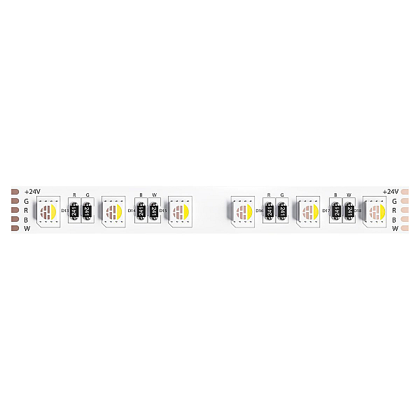 Светодиодная лента 24V 14,4W/m RGB+W 3000К 5м Arte Lamp TAPE A2406012-02-RGB3K