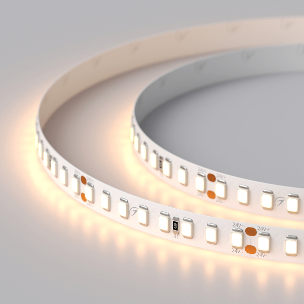 Светодиодная лента Arlight 12W/m 160LED/m 2835SMD теплый белый 5M 024539(2)