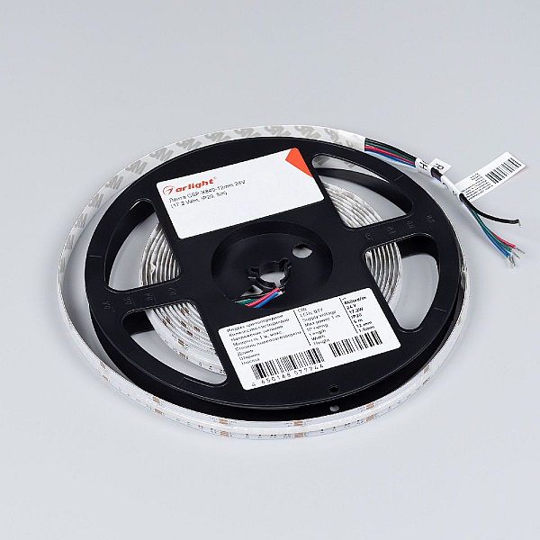 Светодиодная лента Arlight CSP-X840-12mm 24V RGBW-Warm (17.2 W/m, IP20, 5m) 046937