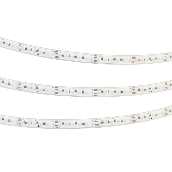 Светодиодная лента герметичная Arlight DOT-PFS-X120-12mm 24V RGB (14 W/m, IP68, 5m) (5 лет) 058096
