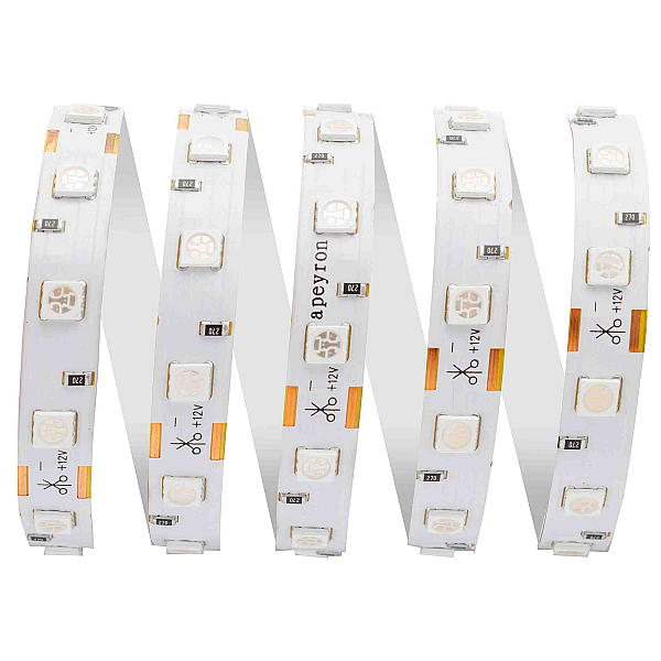 Светодиодная лента Apeyron 12В СТ 14,4Вт/м smd5050 60д/м IP20 5м зеленая 00-49