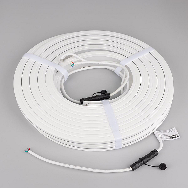 Светодиодная лента герметичная Arlight MOONLIGHT-PRO-TOP-X360-20x20mm 24V RGB (12 W/m, IP67, 10m, wire x2) (Вывод боковой) 054984