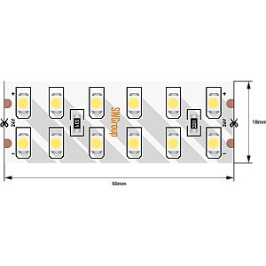 Светодиодная лента SWG SWG2240-24-19.2-WW-M 2835 240 LED/м 19,2Вт 3000K 016858