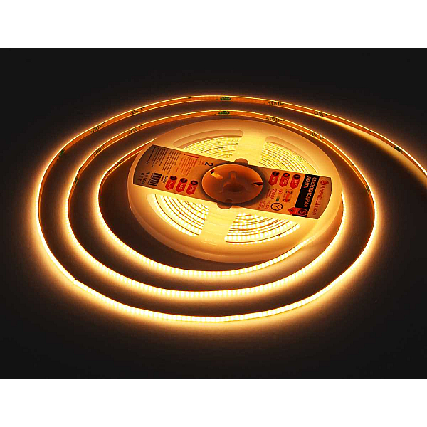 Светодиодная лента Ambrella Light GS4601 COB 384Led/ 7W m/ 24V IP20 3000K/ 5m*3mm*2mm (2 конт.) GS4601