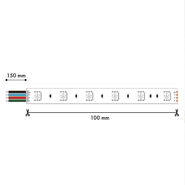 Лента светодиодная 5M SMD2835RGB 27W/m RGB+W+W IP20 Favourite 2001-82720