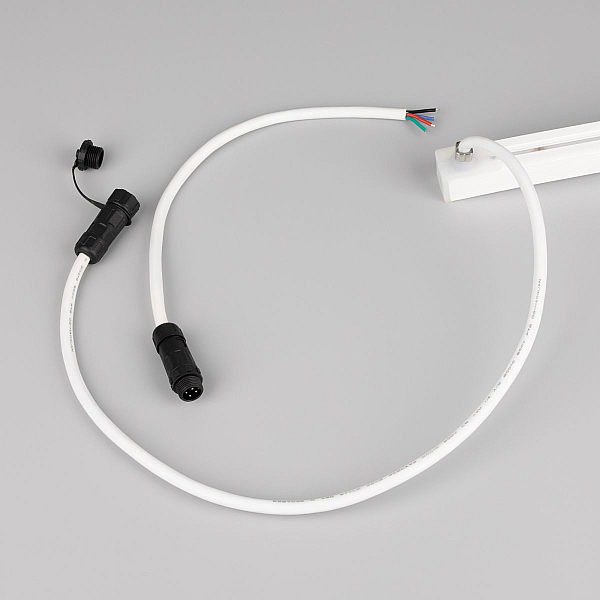 Светодиодная лента герметичная Arlight MOONLIGHT-PRO-SIDE-X360-20x20mm 24V RGB (12 W/m, IP67, 10m, wire x2) (Вывод боковой) 054983