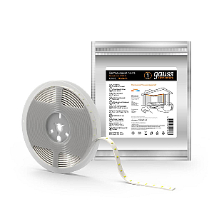 Светодиодная влагозащищенная лента Gauss 9,6W/m 120LED/m 2835SMD теплый белый 5M 356000110