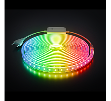 Комплект светодиодной ленты Apeyron 220В 12Вт/м, RGB, SMD5050, 60д/м, 5м, IP65 10-146 (контроллер - 1шт, заглушка - 1шт, крепеж - 5шт)