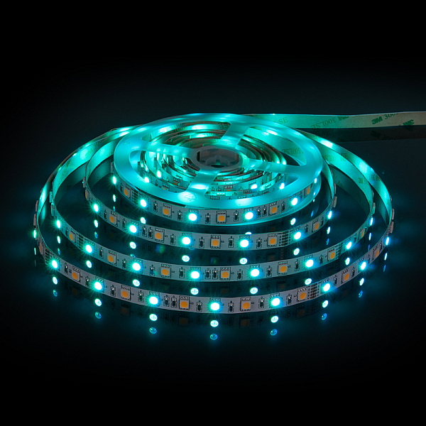 Светодиодная лента Elektrostandard 24V 14,4W 60Led 5050+5050 IP20 MIX RGB/теплый белый, 5м 4690389172250
