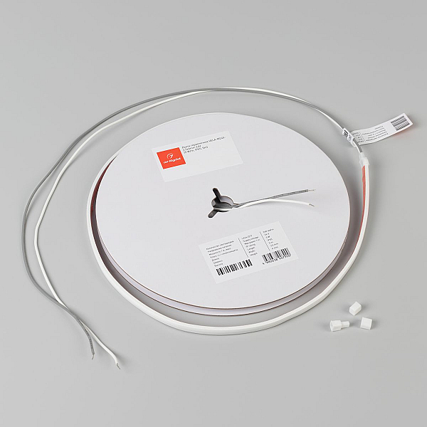 Светодиодная лента герметичная Arlight VELA-M240-2.5x6mm 24V Warm2400 (5 W/m, IP65, 5m) 053270