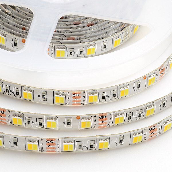 Светодиодная лента Apeyron 12В СТ 14,4Вт/м smd5050 60д/м IP65 700Лм/м 5м 3000К+6500К 00-117