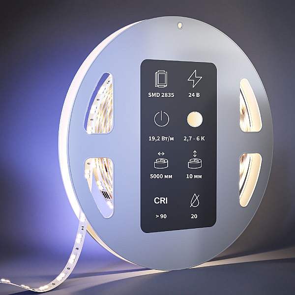 Светодиодная лента Maytoni 19,2W/m 140LED/m 2835SMD от теплого до холодного 5M 201124