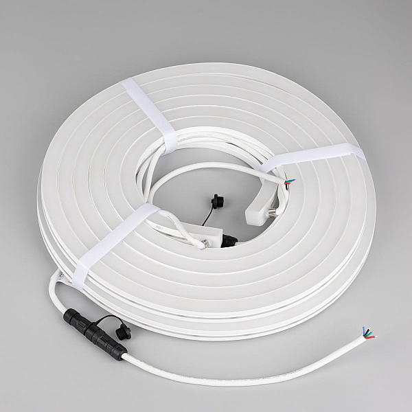 Светодиодная лента герметичная Arlight MOONLIGHT-PRO-SIDE-X360-16x16mm 24V RGB (12 W/m, IP67, 10m, wire x2) (Вывод боковой) 054958