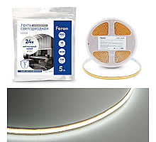 Светодиодная лента Feron LS536 24V 720*COB 10W/m IP20 4000К 53096