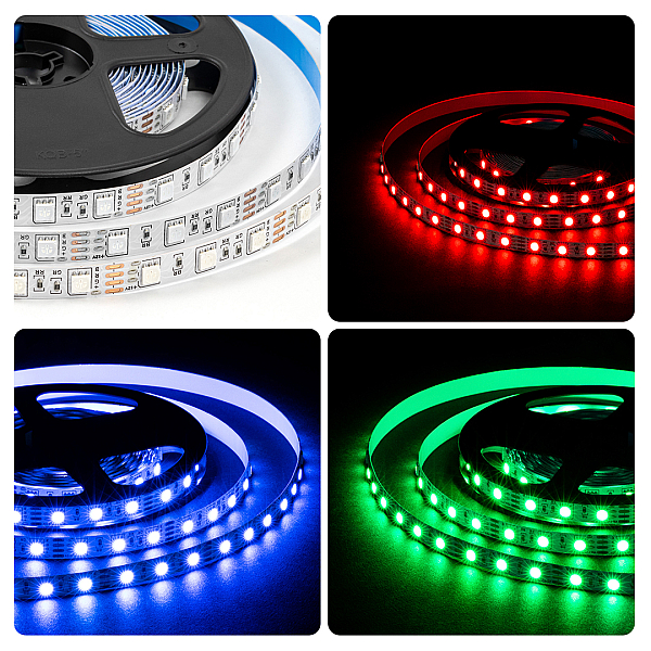 Светодиодная лента OGM 12В 5050 14,4Вт/м RGB 5м IP20 LSE-271