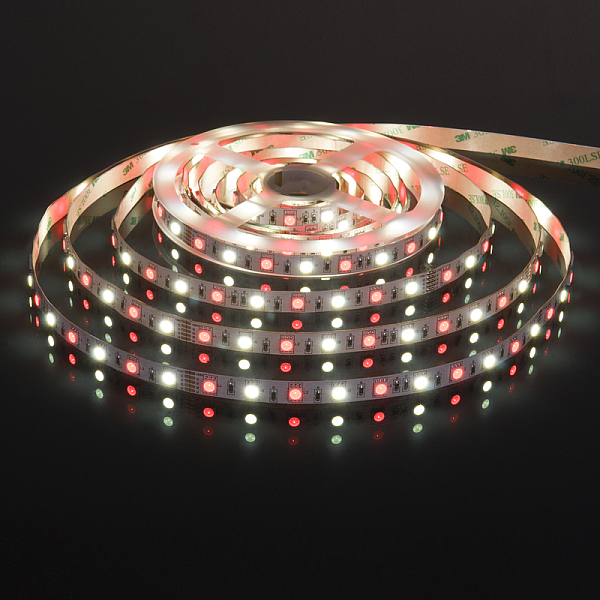 Светодиодная лента Elektrostandard 24V 14,4W 60Led 5050+5050 IP20 MIX RGB/холодный белый, 5м 4690389172274