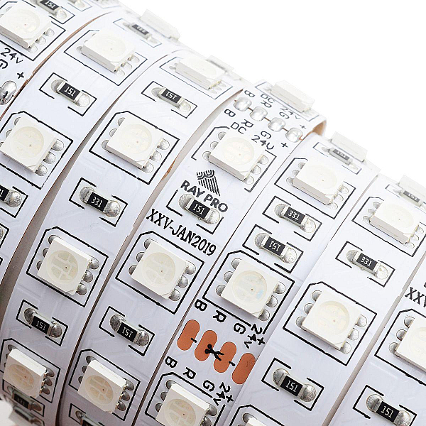 Светодиодная лента Apeyron 14,4W/m 60LED/m 5050SMD разноцветная 5M 00-310