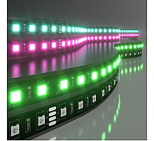 Светодиодная лента Elektrostandard 24V 14,4W 60Led 5050 IP20 RGB, Black, 5м 4690389172137