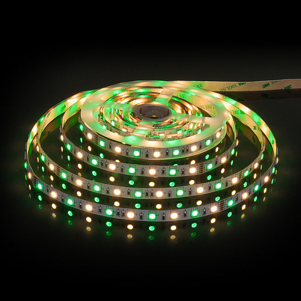 Светодиодная лента Elektrostandard 24V 14,4W 60Led 5050+5050 IP20 MIX RGB/теплый белый, 5м 4690389172250
