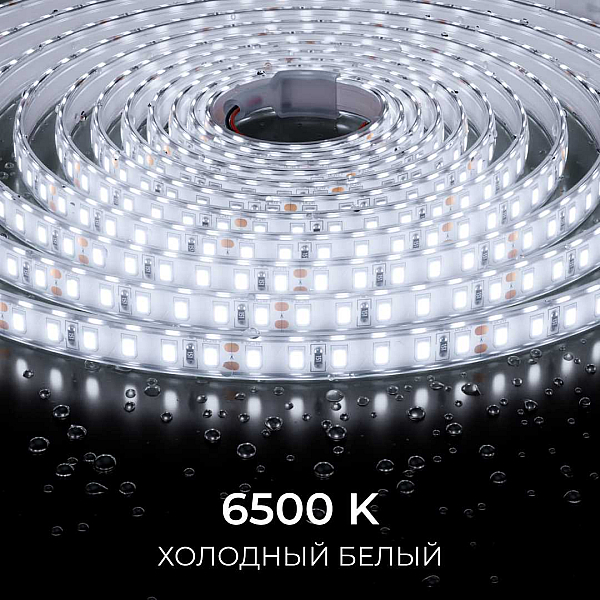 Светодиодная лента Apeyron 9,6W/m 120LED/m 2835SMD холодный белый 5M 00-443