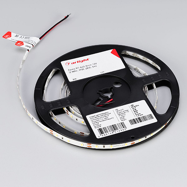 Светодиодная лента Arlight RT-A60-8mm 12V White6000 (2 W/m, IP20, 2835, 50m) 029752(3)