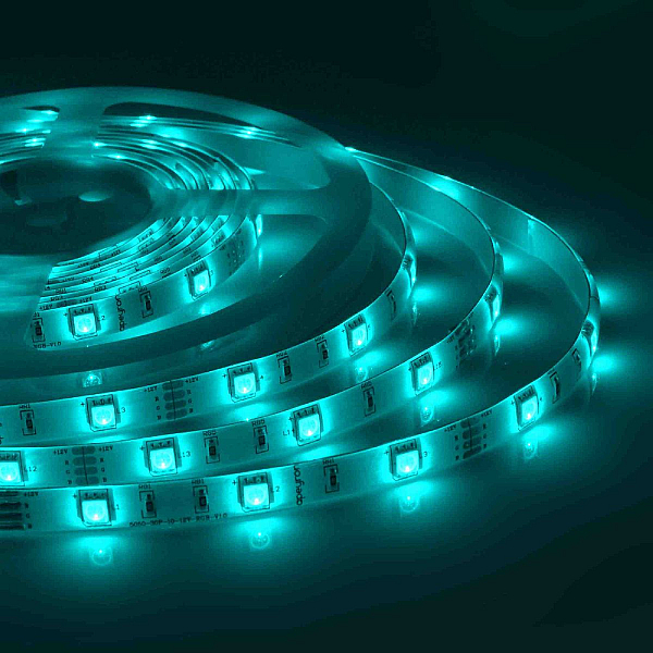 Светодиодная влагозащищенная лента Apeyron 12В 5050 7,2Вт/м RGB 5м IP65 00-41