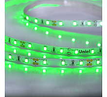 Светодиодная лента Uniel ULS-M11-2835-60LED/m-8mm-IP20-DC12V-4,8W/m-5M-GREEN PROFI катушка в герметичной упаковке