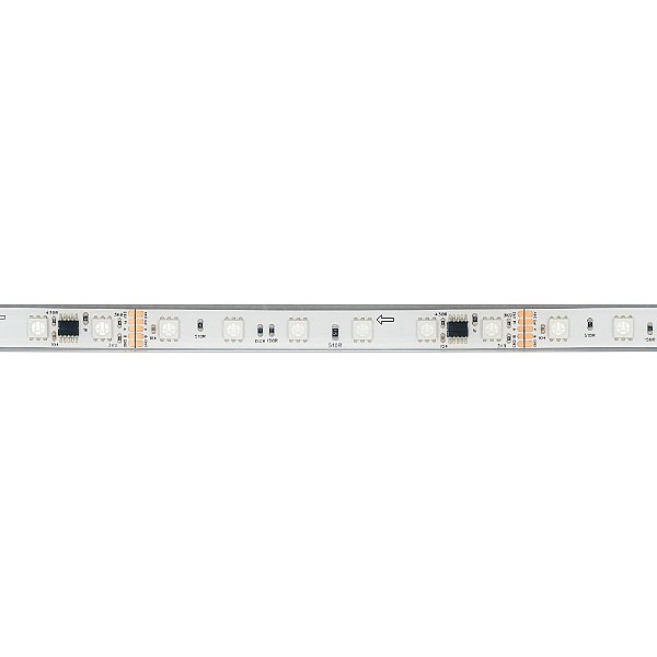 Светодиодная лента герметичная Arlight 14W/m 60LED/m 5060SMD разноцветный 5М DMX-PFS-B60-12mm 24V 039608