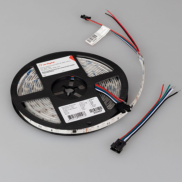 Светодиодная лента герметичная Arlight DMX-SE-B60-10mm 24V RGB-PX6 (14 W/m, IP65, 5m) 039607(1)