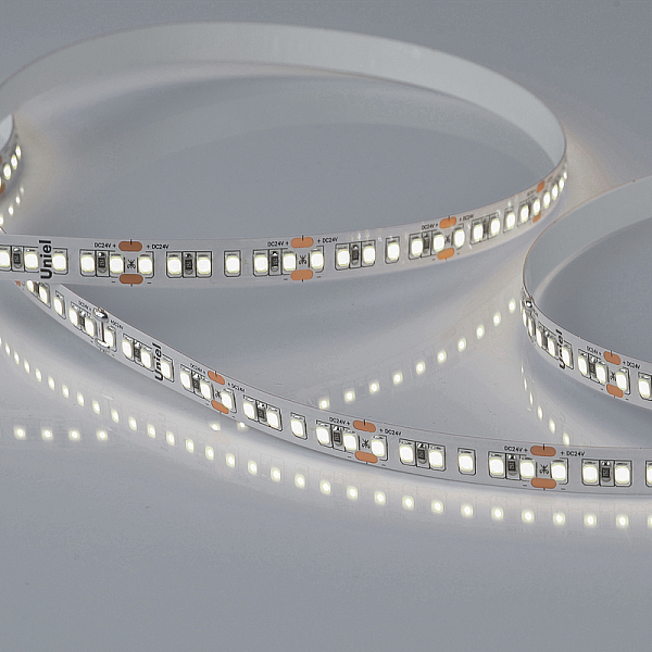 Светодиодная лента Uniel ULS-2835-168LED/m-10mm-IP20-DC24V-14W/m-5M-4000K катушка в герметичной упаковке
