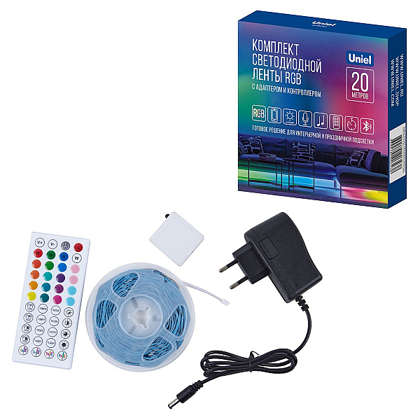 Светодиодная лента (комплект) Uniel ULS-A01 20M/RGB/BT RRP24C01 UL-00012816