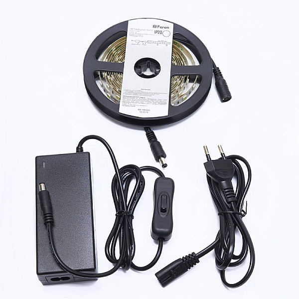 Светодиодная лента Feron 14,4W/m 60LED/m 5050SMD 6500K 3M LS606 27720