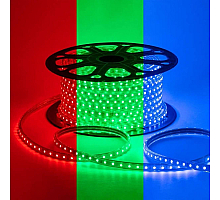 Светодиодная лента OGM Эконом 220В 5050 8Вт/м RGB 50м IP65 O17-10