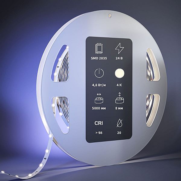Светодиодная лента Maytoni 4,8W/m 60LED/m 2835SMD дневной белый 5M 201083