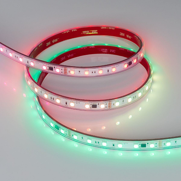 Светодиодная лента герметичная Arlight 14W/m 60LED/m 5060SMD разноцветный 5М DMX-PFS-B60-12mm 24V 039608