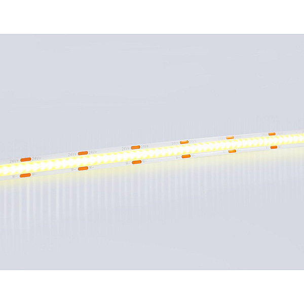 Светодиодная лента Ambrella Light GS4901 COB 608Led/ 12W m/ 24V IP20 CCT 3000-6500K/ 5m*8mm*2.2mm (3 конт.) GS4901
