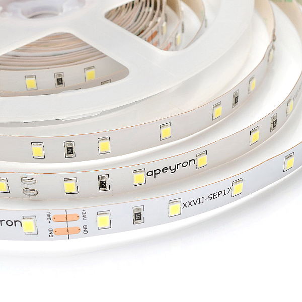 Светодиодная лента Apeyron 24В 14,4Вт/м smd5050 60д/м IP20 800Лм/м 5м 4000К 00-339
