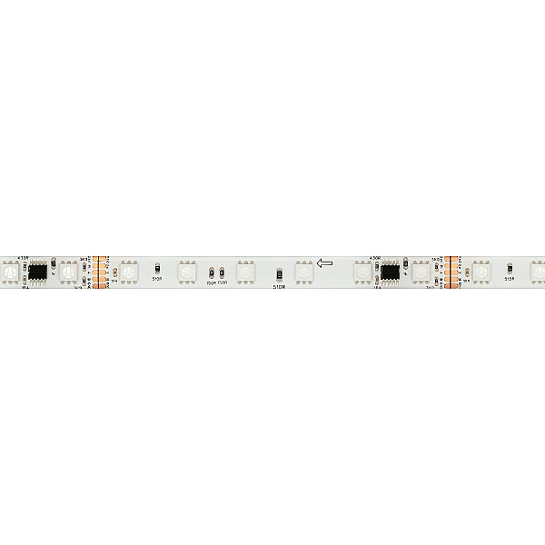 Светодиодная лента герметичная Arlight 14W/m 60LED/m 5060SMD разноцветный 5М DMX-SE-B60-10mm 24V 039607