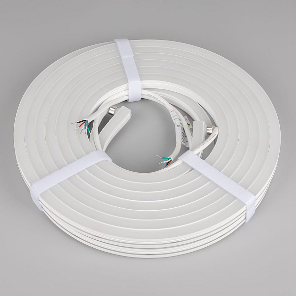 Светодиодная лента герметичная Arlight MOONLIGHT-PRO-SIDE-X336-12x17mm 24V RGBW-Day (12 W/m, IP67, 10m, wire x2) (Вывод боковой) 055318