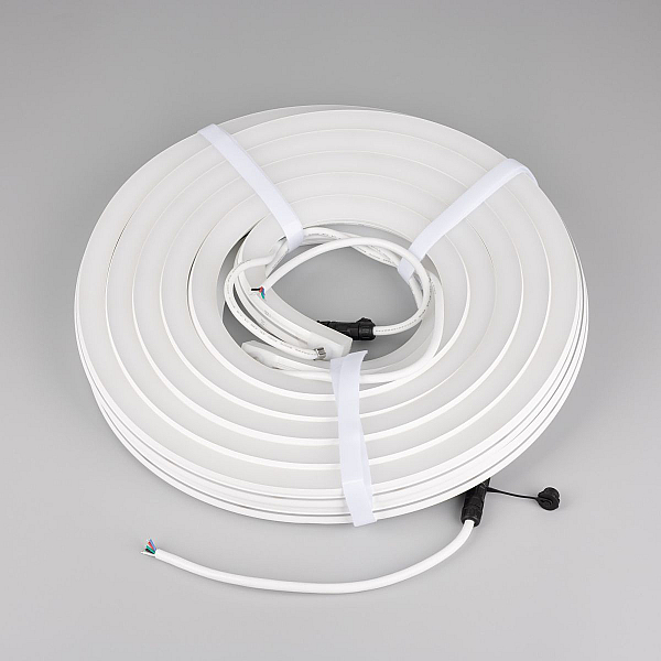 Светодиодная лента герметичная Arlight MOONLIGHT-PRO-SIDE-X336-20x20mm 24V RGBW-Day (12 W/m, IP67, 10m, wire x2) (Вывод боковой) 054985